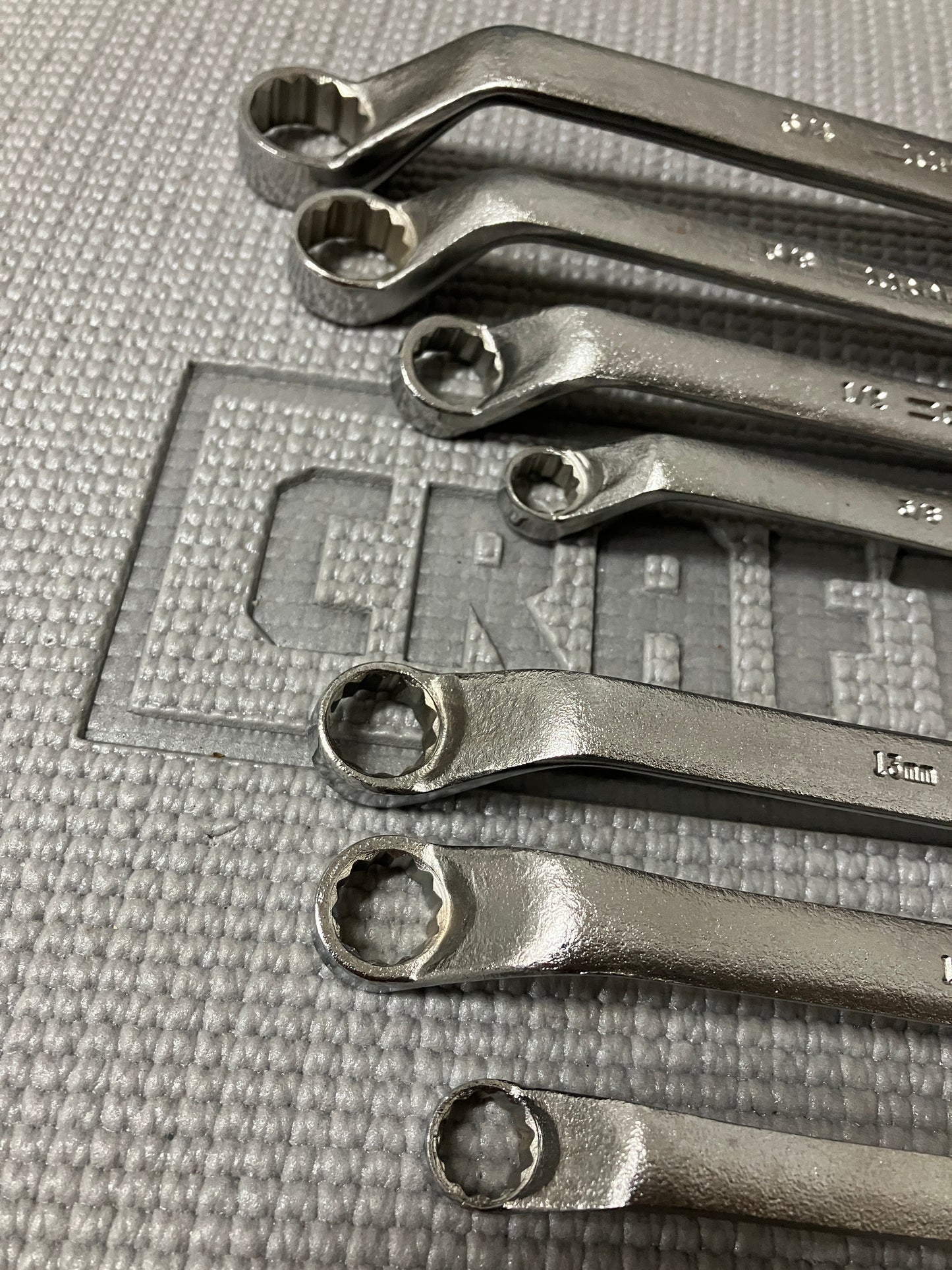 NOS Vintage Craftsman 7pc Satin Deep Offset Box End Wrench Set 44328 -VA- USA