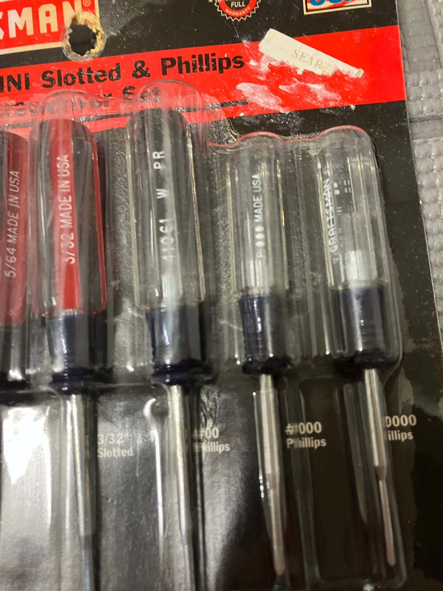 Craftsman 6-Piece Mini Screwdriver Set USA Made Slotted Phillips