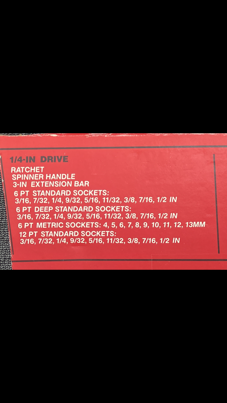 Vintage Craftsman 97pc Socket Set EE 1/4”3/8” 1/2” Ratchets 6pt 8pt 12pt Sockets