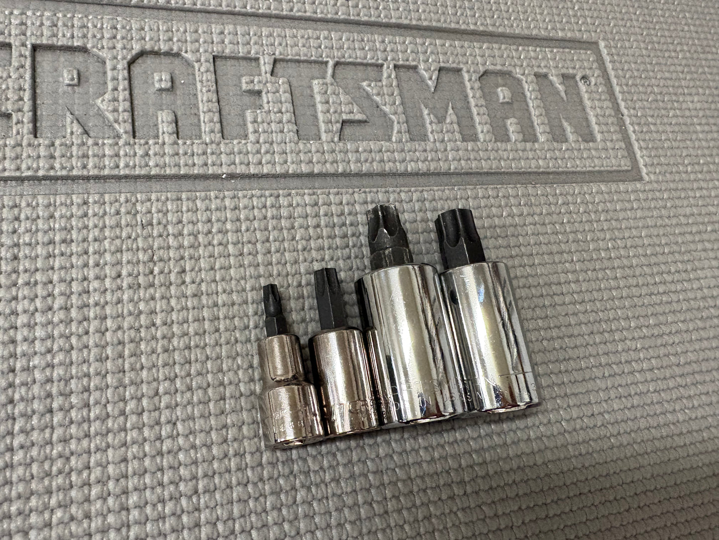 Sears Craftsman USA Torx Socket 34487 3/8 & 1/2 Drive 4pcs GK T27 T47 T55 T60