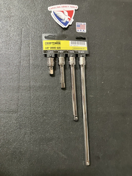 NOS Vintage Sears Craftsman 4pc 3/8” Dr Extension Set 1.5/3/6/10” 43282 -H- USA
