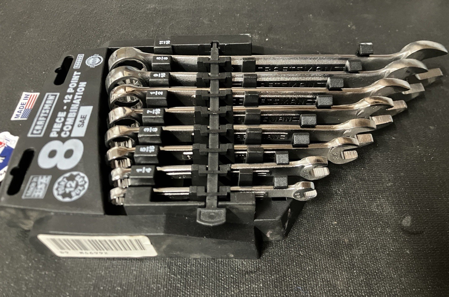 NOS Vintage Craftsman 8pc 12 point SAE Combination Wrench Set 46992 USA