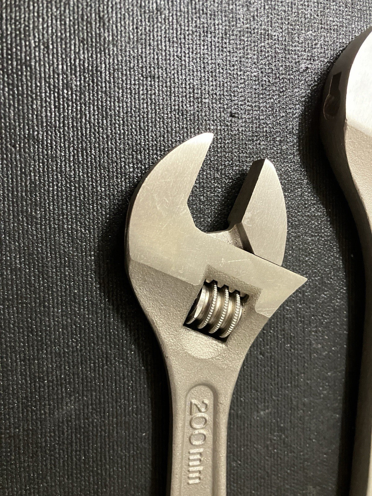 NOS Sears Craftsman 2pc Adjustable Wrench 6”/8” Extra Wide Jaw 44011 USA Satin