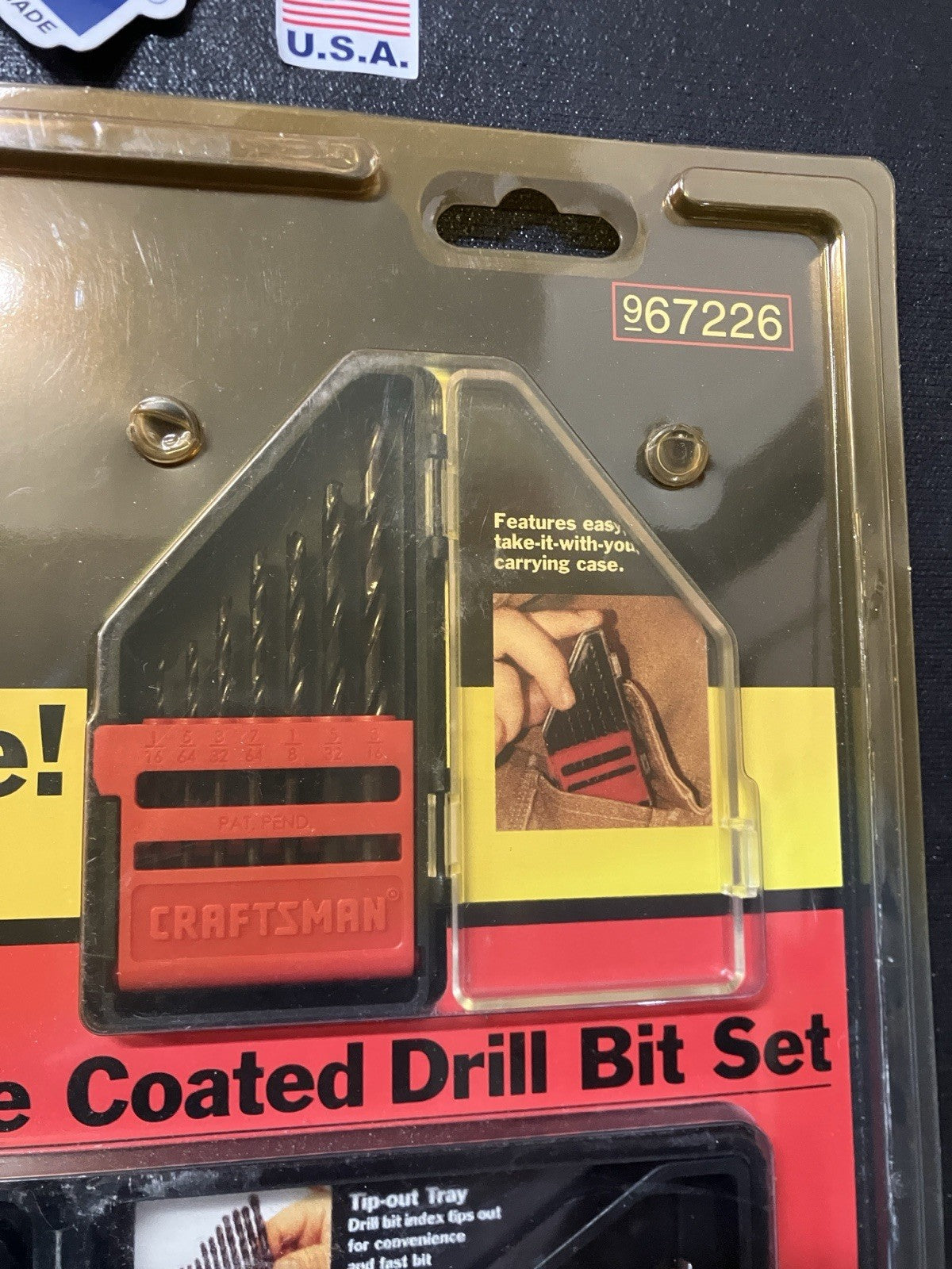 NOS Vintage Sears Craftsman 20pc Black Oxide Drill Bit Set 67226 USA Brand New!