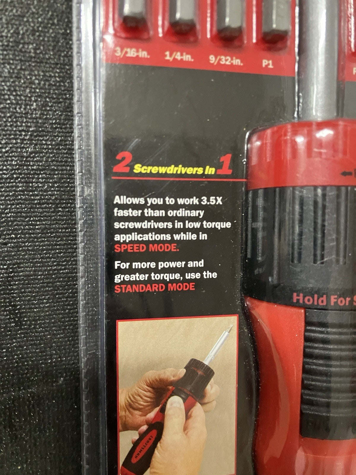 NOS SEARS Craftsman Ratcheting Bit Screwdriver Speed Multiplying 47479