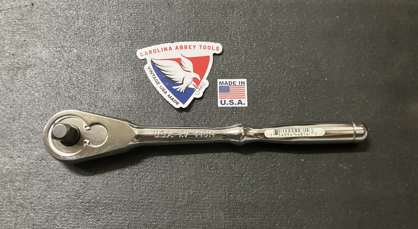 NOS Sears Craftsman 44814 1/2” Professional Ratchet Full Polish Stickered KV USA