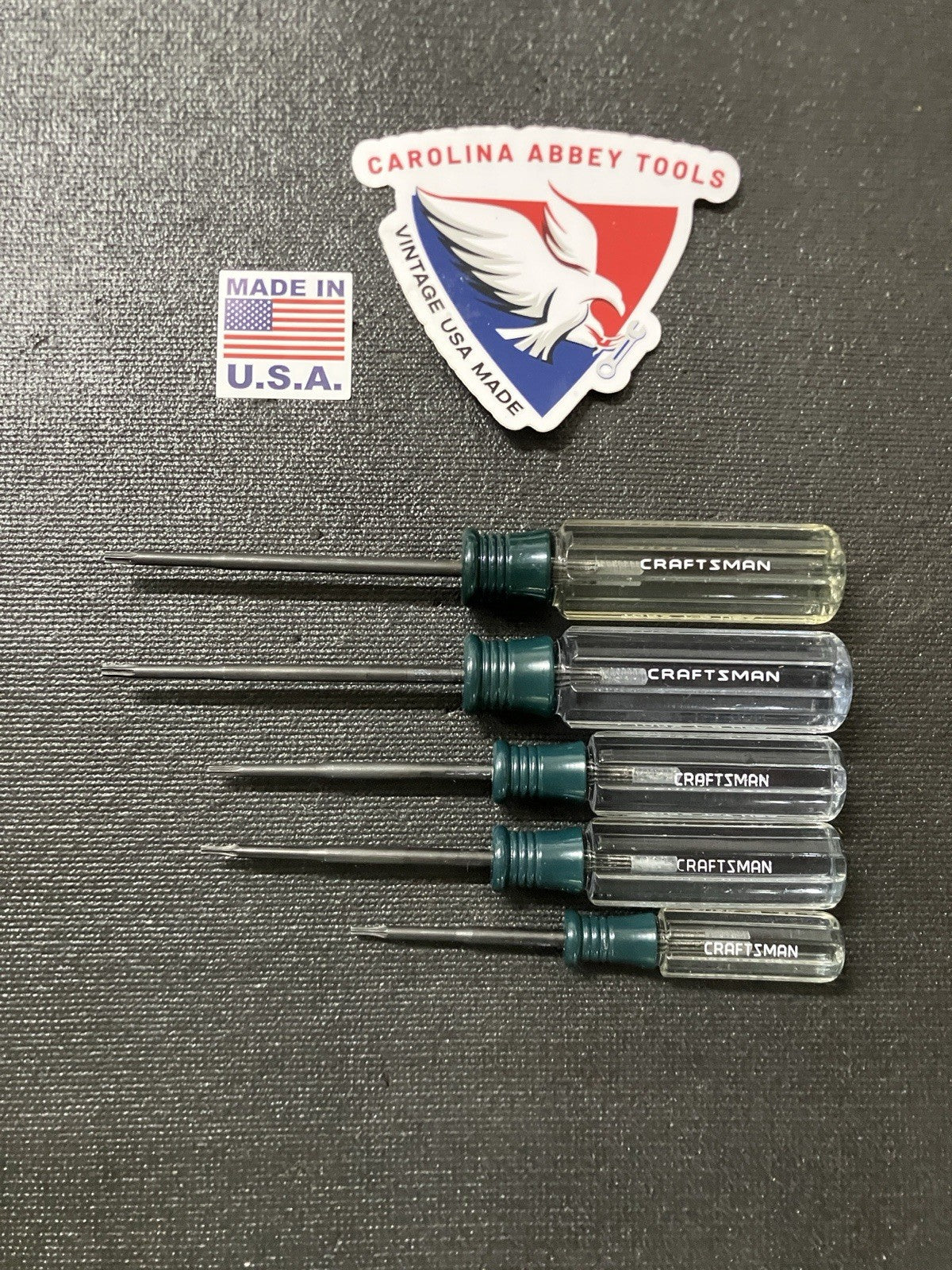Craftsman 5 Pc Green Mini Precision Torx Screwdriver Set 41105 USA Pratt-Read