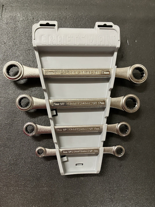 Craftsman USA 42447 Metric 8-19mm Double Box End Ratcheting Wrench Set Like New!