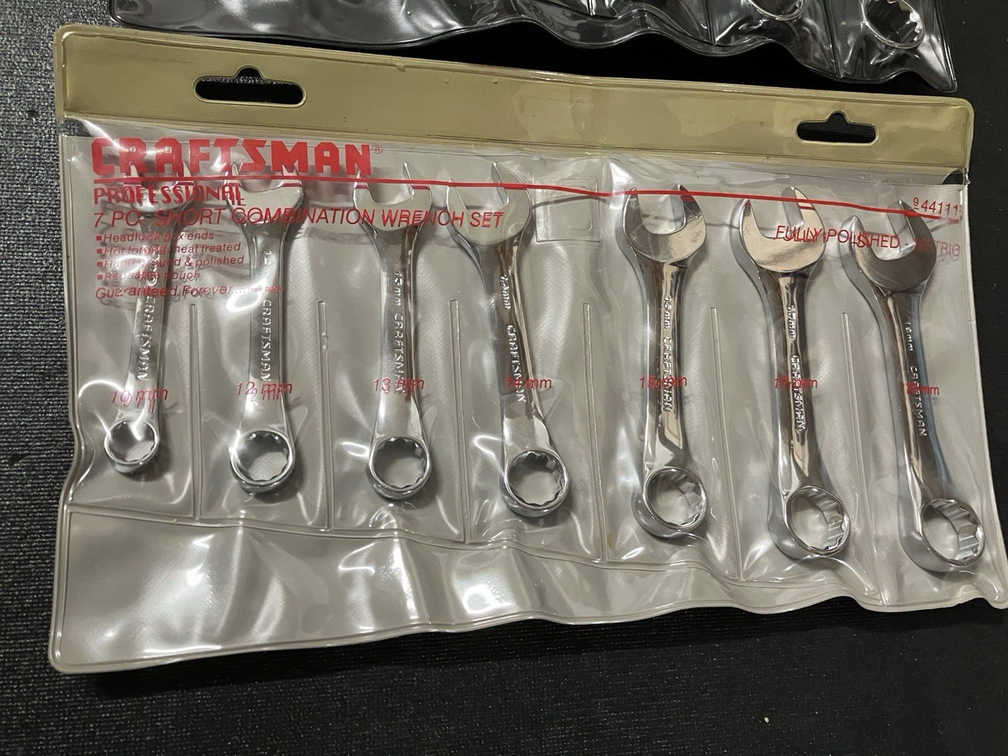 NOS Vintage Sears Craftsman SAE & Metric Stubby Combo Wrench Set 44101 44111 USA