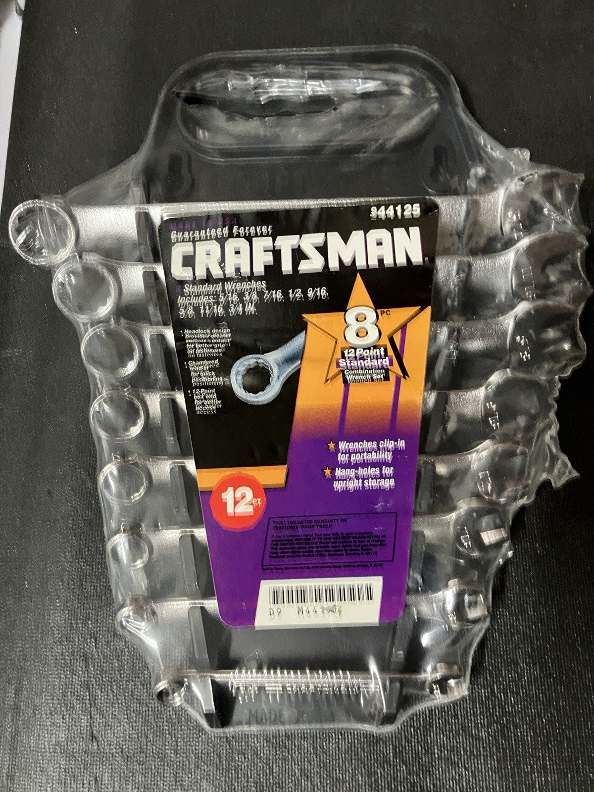 NOS Vintage Craftsman Metric SAE Combo Wrench Set Bundle 44125 44126 USA 12pt