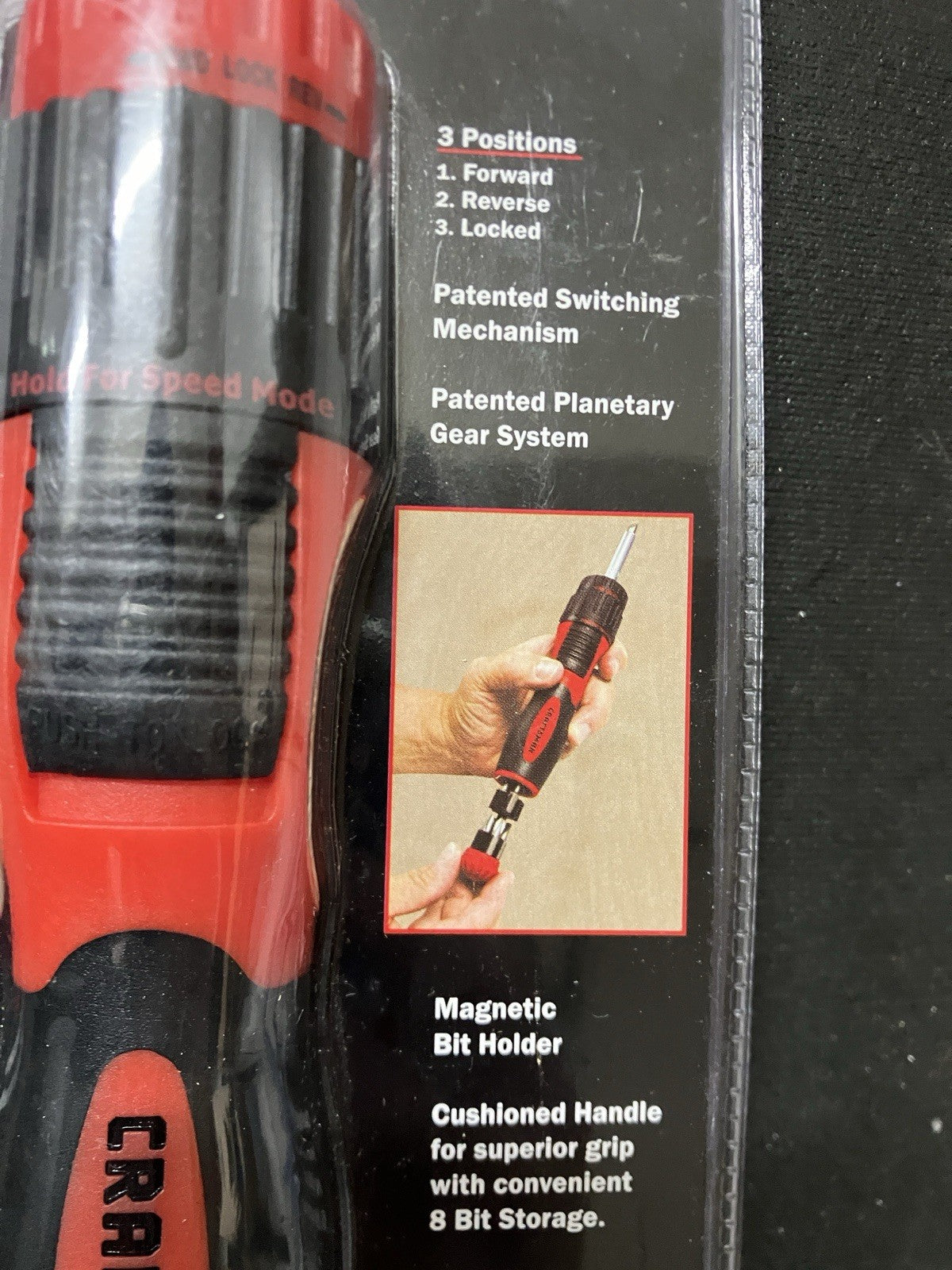 NOS SEARS Craftsman Ratcheting Bit Screwdriver Speed Multiplying 47479