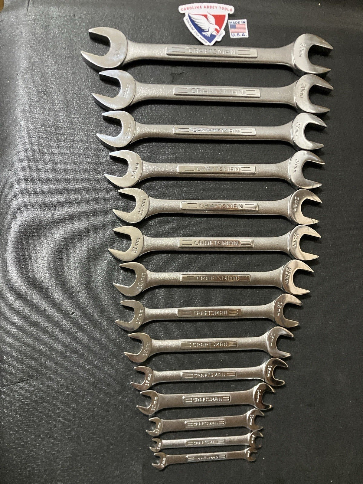Vintage Craftsman 14pc 6-32mm Double Open End Wrench Set 43090 -VV- USA
