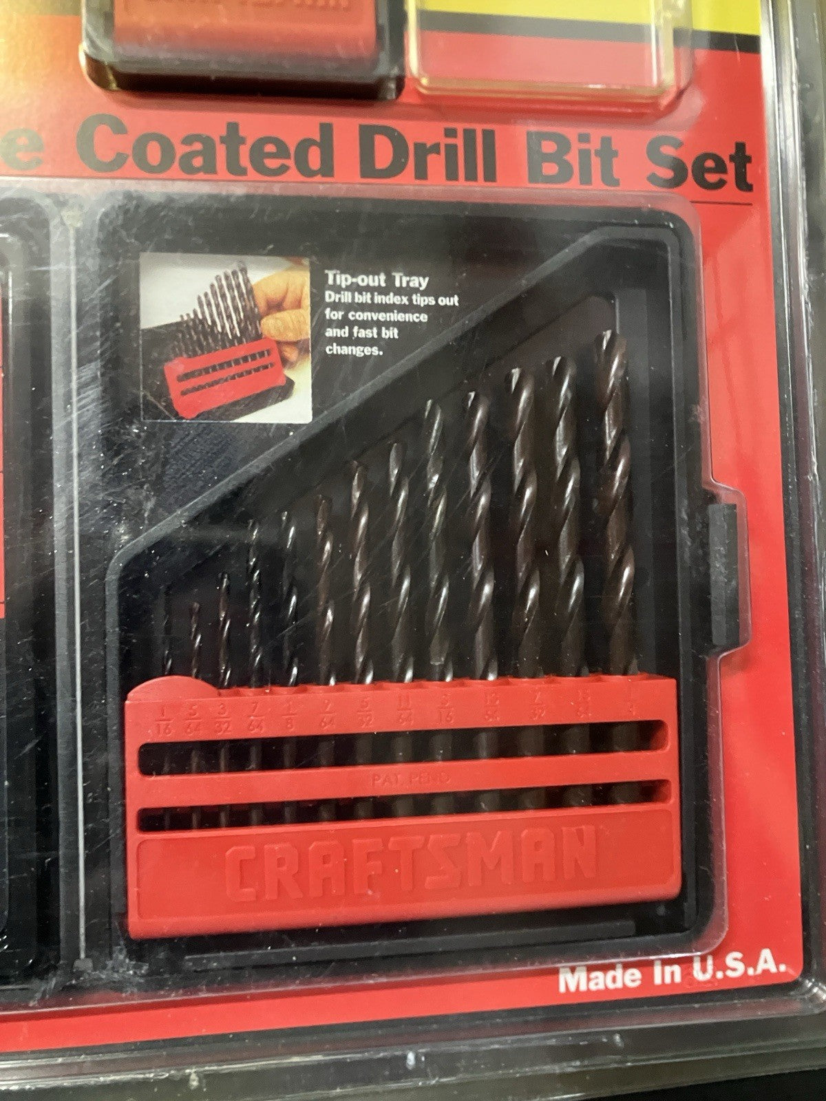 NOS Vintage Sears Craftsman 20pc Black Oxide Drill Bit Set 67226 USA Brand New!
