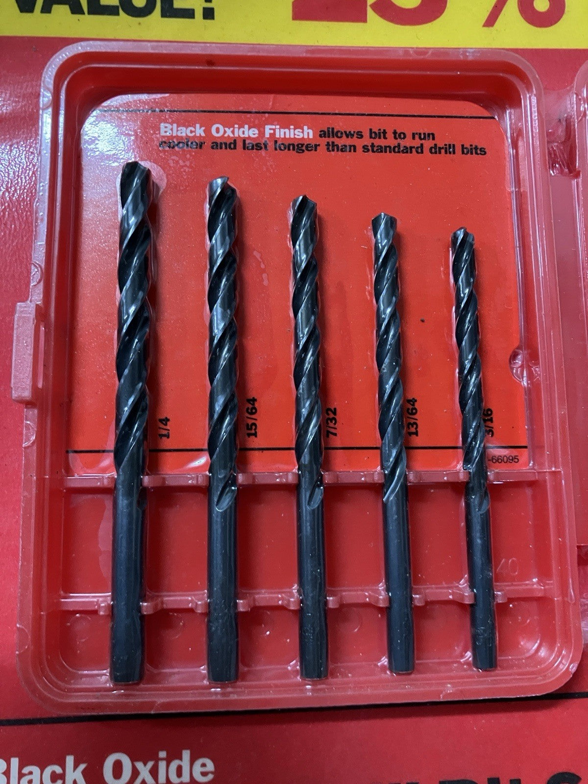 NOS Vintage Sears Craftsman 14pc Black Oxide Drill Bit Set 66095 USA Rare Set