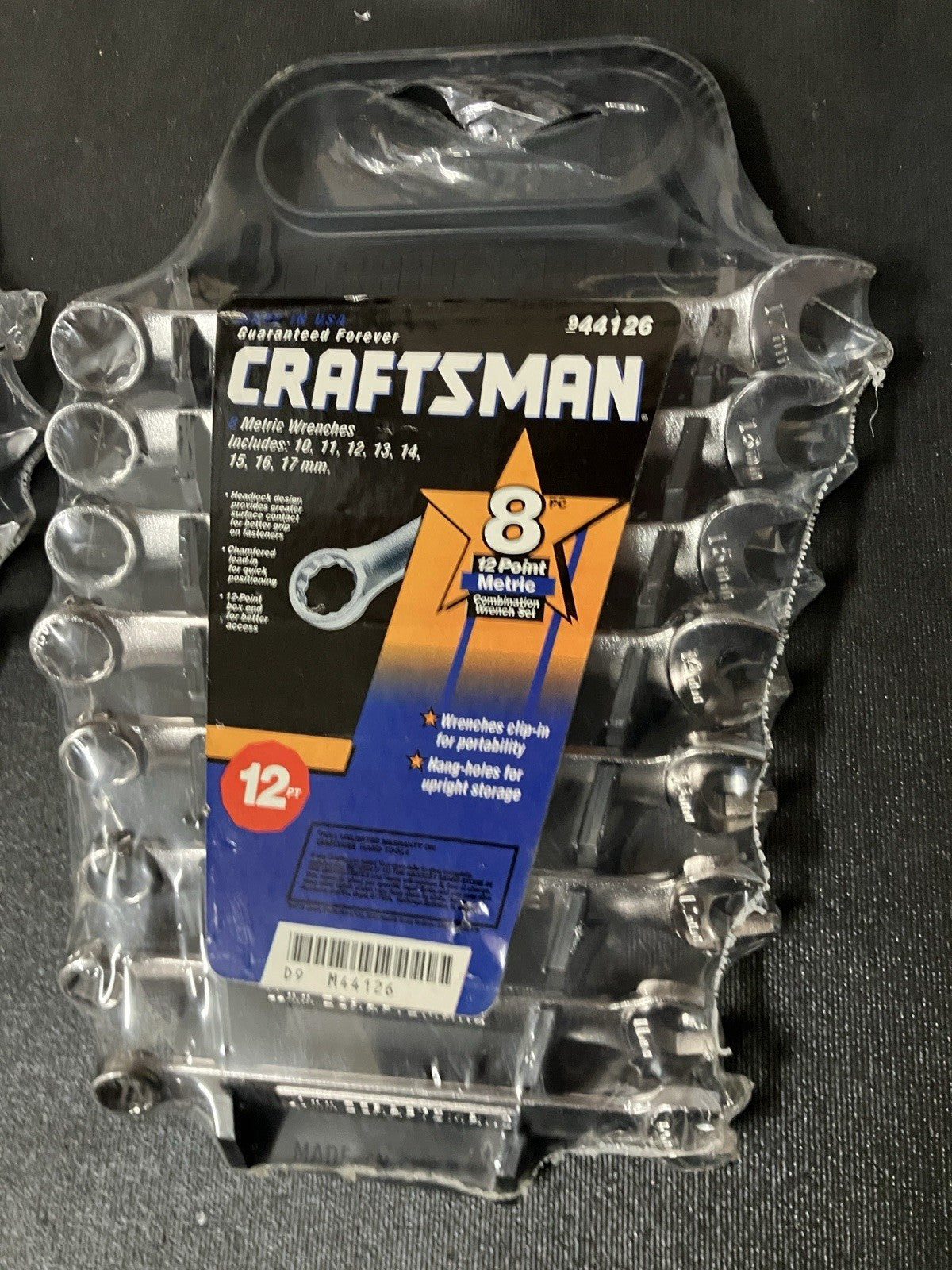 NOS Vintage Craftsman Metric SAE Combo Wrench Set Bundle 44125 44126 USA 12pt