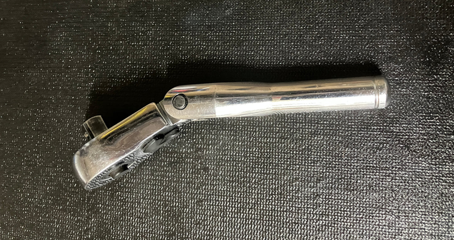 Vintage Craftsman Fully Polished 3/8"  Drive Stubby Flex Ratchet - 44834 VL USA