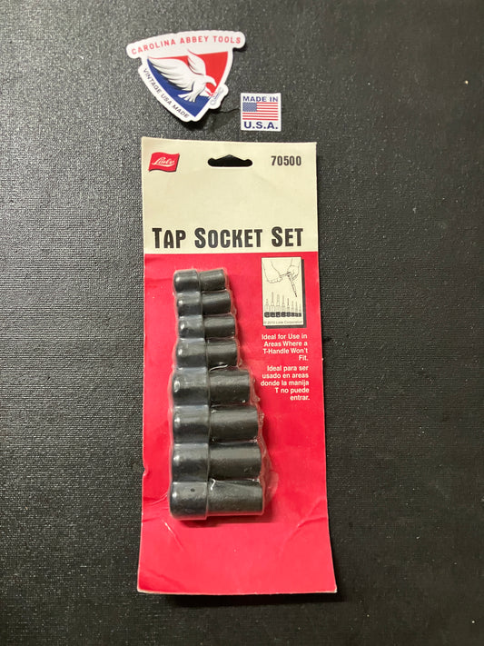 NOS Lisle 70500 Tap Socket Set 8 piece Set USA Made Brand New
