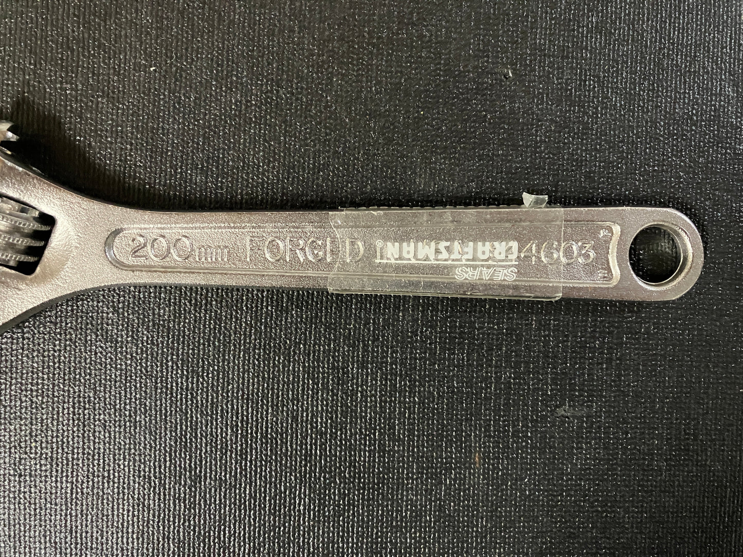 NOS Vintage =Craftsman= 8" Adjustable Wrench w/ Original Tag 44603 WF USA