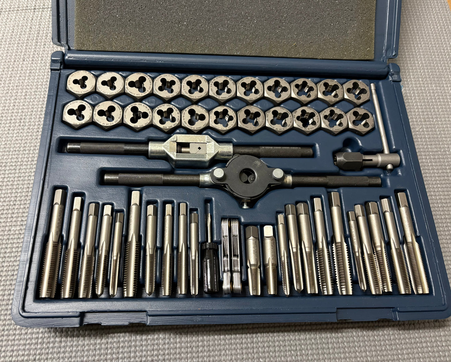 NOS Sears Craftsman 50 Piece Tap & Die Set Combination Standard/Metric 52381 USA