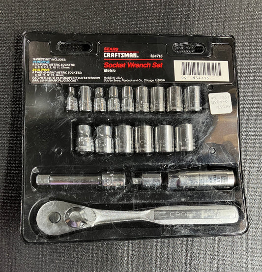 Vintage NOS Craftsman socket wrench set 34715