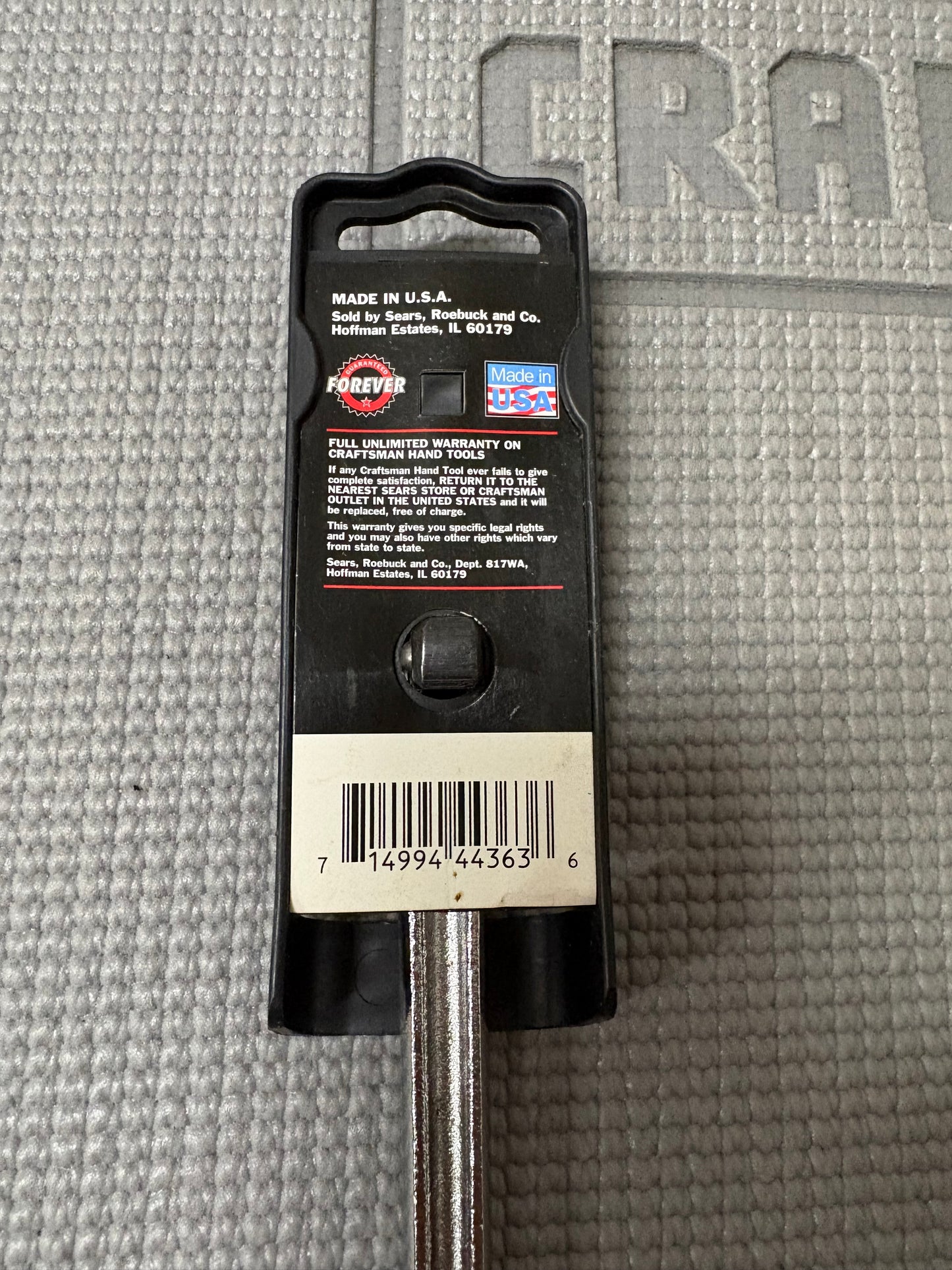 NOS Sears Craftsman USA 3/8” Breaker Bar T Handle Flex Head 44363 New On Tag!