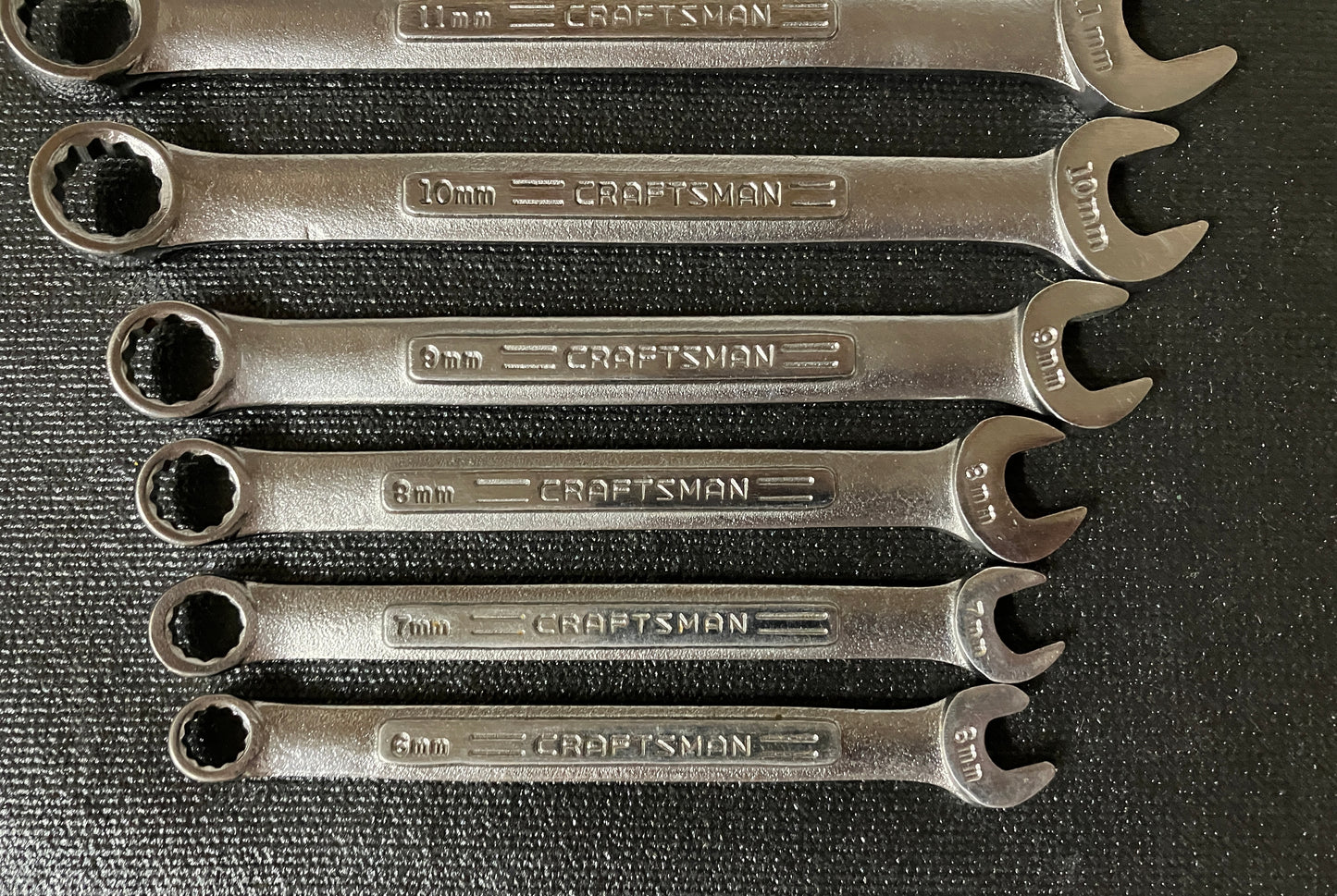 Vintage Craftsman 17pc Metric Combination Wrench Set 6-22mm USA No Skips -VV- & VA