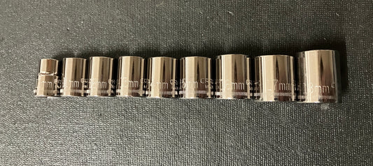 NOS Vintage Sears Craftsman 9pc Metric 3/8” Drive 6 Pt Sockets 10-18mm -G2- USA