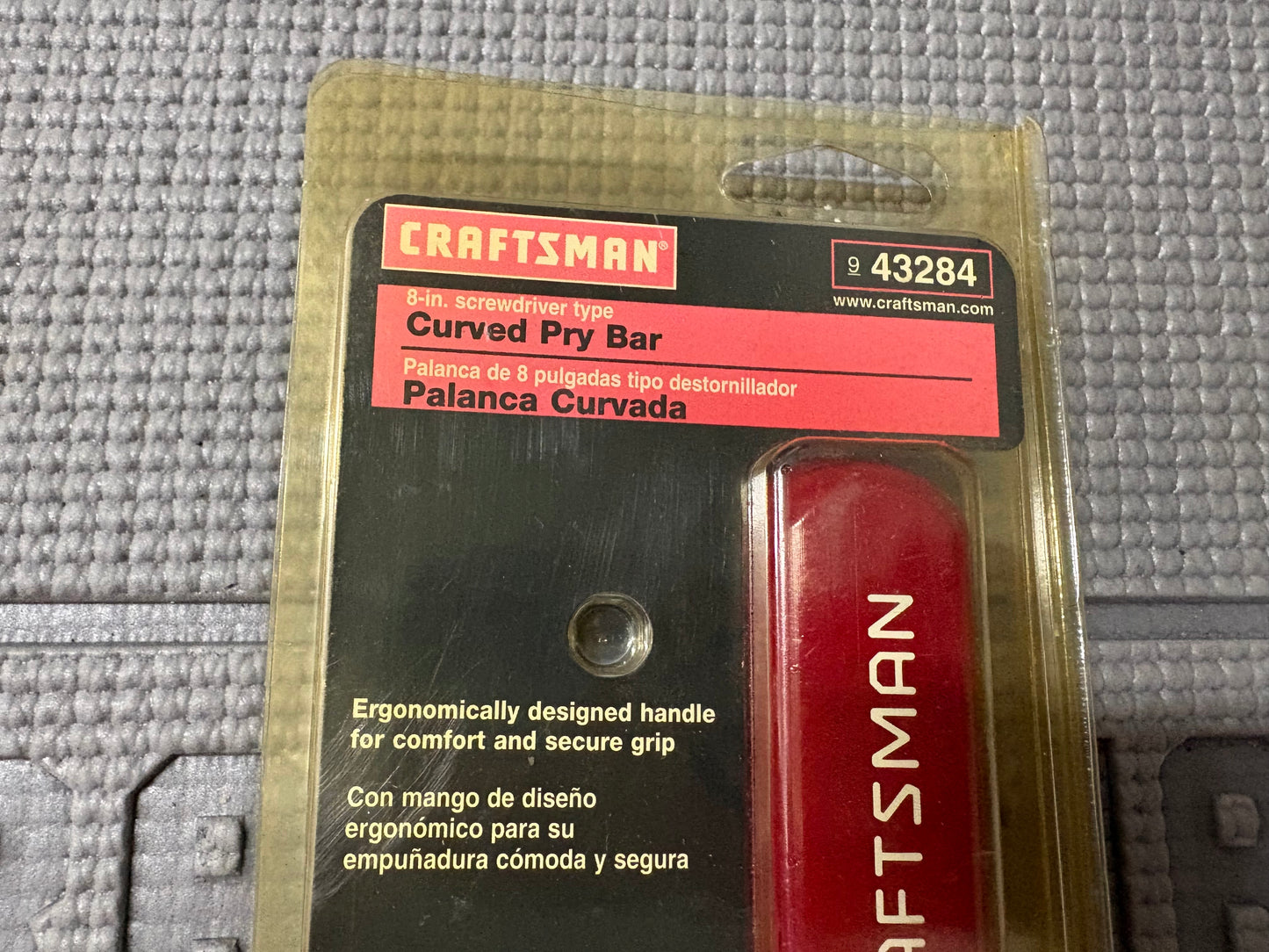 NOS Sears Craftsman USA 8” Curved Pry Bar 43284 Red Handle