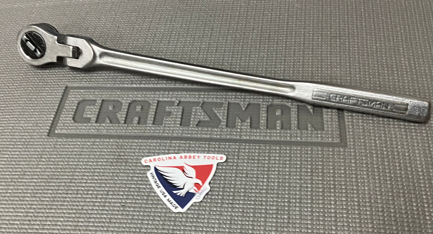 Vintage Sears Craftsman 1/2” Drive RHFT Flex Head Ratchet 44973 USA -V- Series