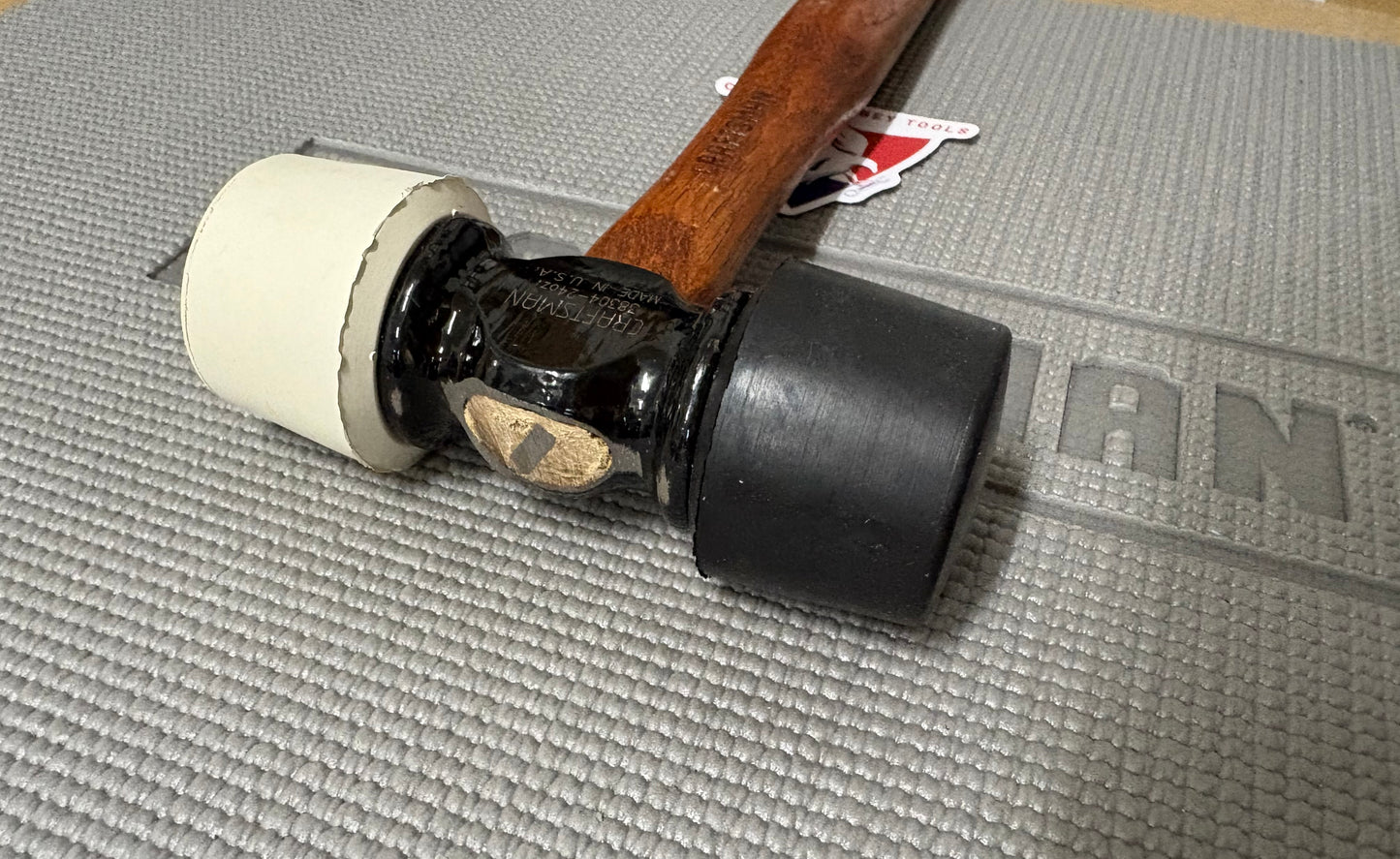 NOS Sears Craftsman USA Huge Double Ended Rubber Head Mallet 24 Oz Hammer 38304