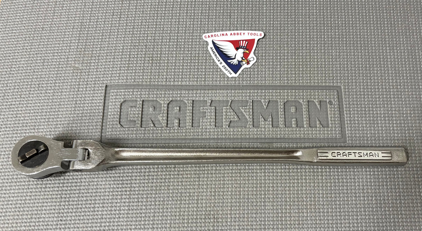Rare Sears Craftsman 1/2" Drive RHFT Flex Head Ratchet 44983 VVG USA Round Head Fine Tooth