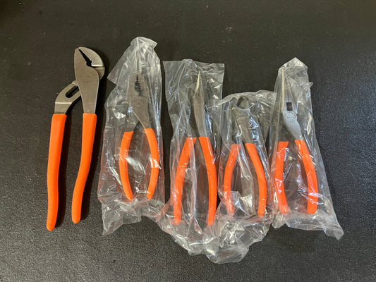 NOS Vintage Craftsman 5pc Orange Hi Viz Plier Set 45316 WF USA