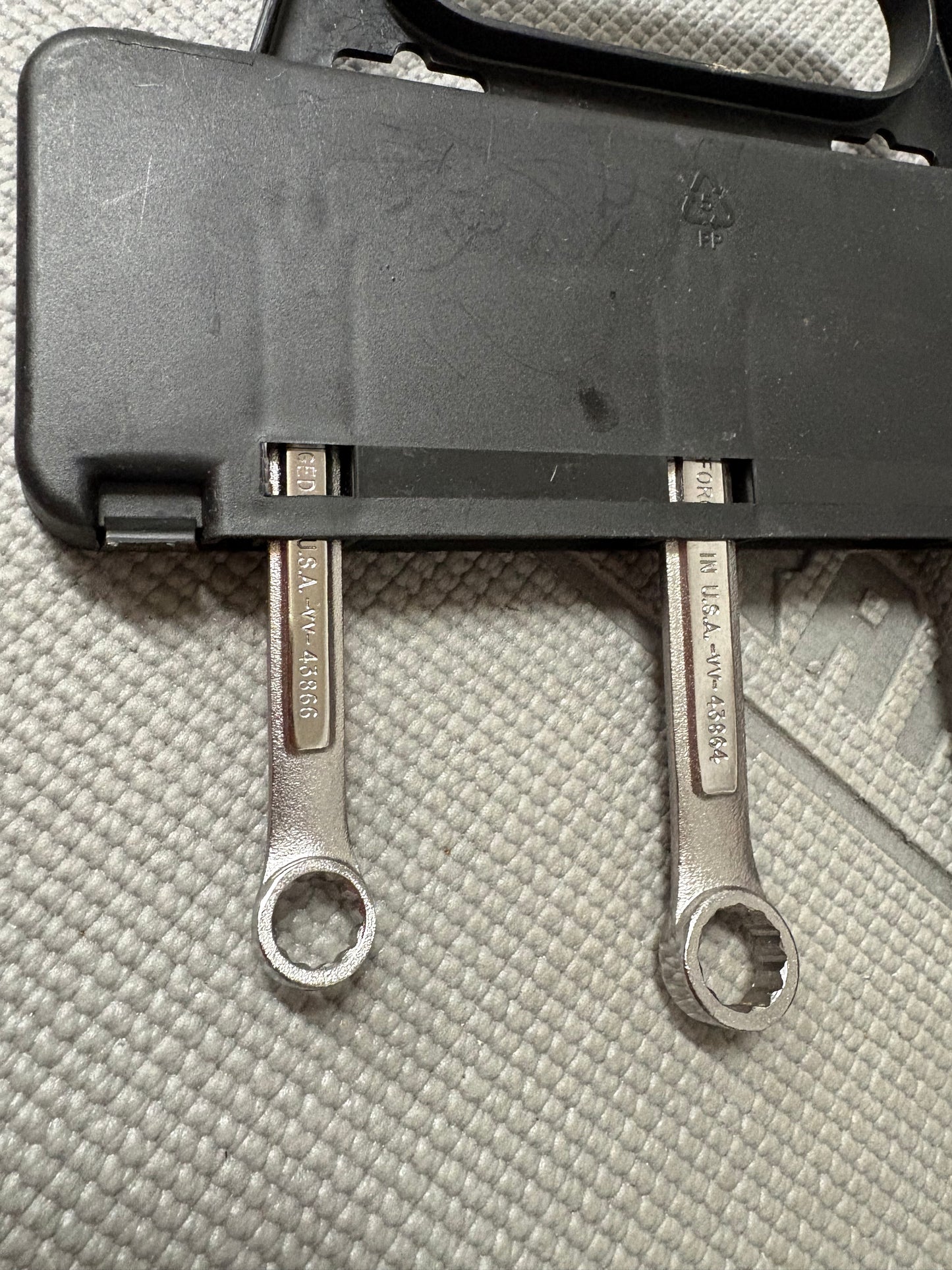 NOS Sears Craftsman USA 3pc Short Box End Wrench Set SAE 44192 VV Series