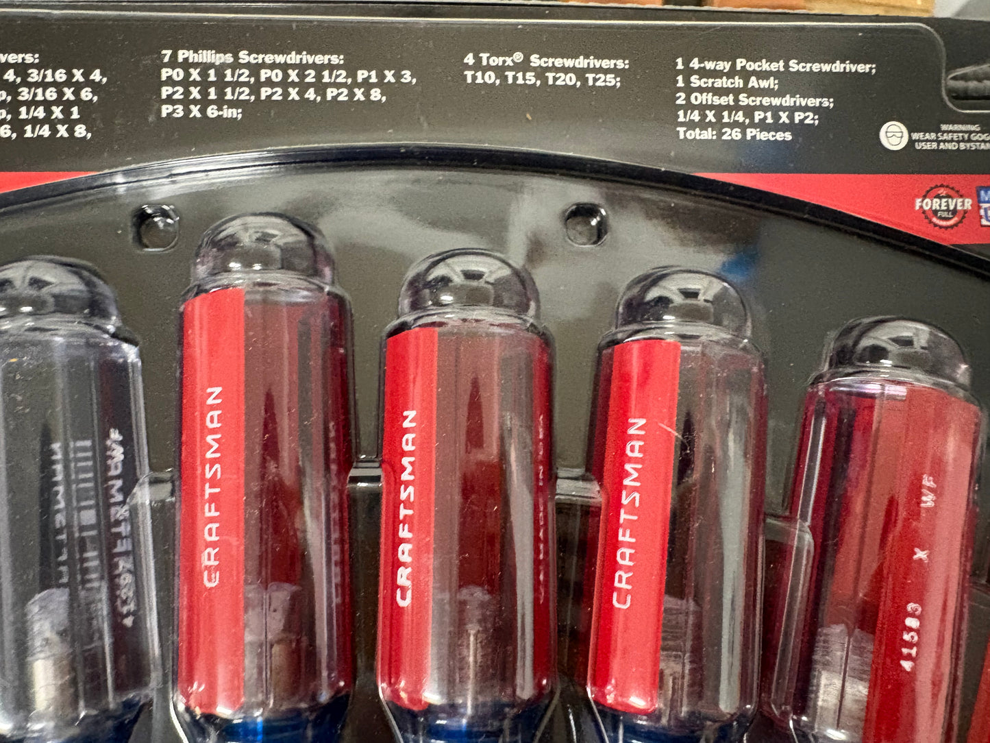 NOS Sears Craftsman Huge 26 Pc Screwdriver Set 47158 WF USA Rare Package