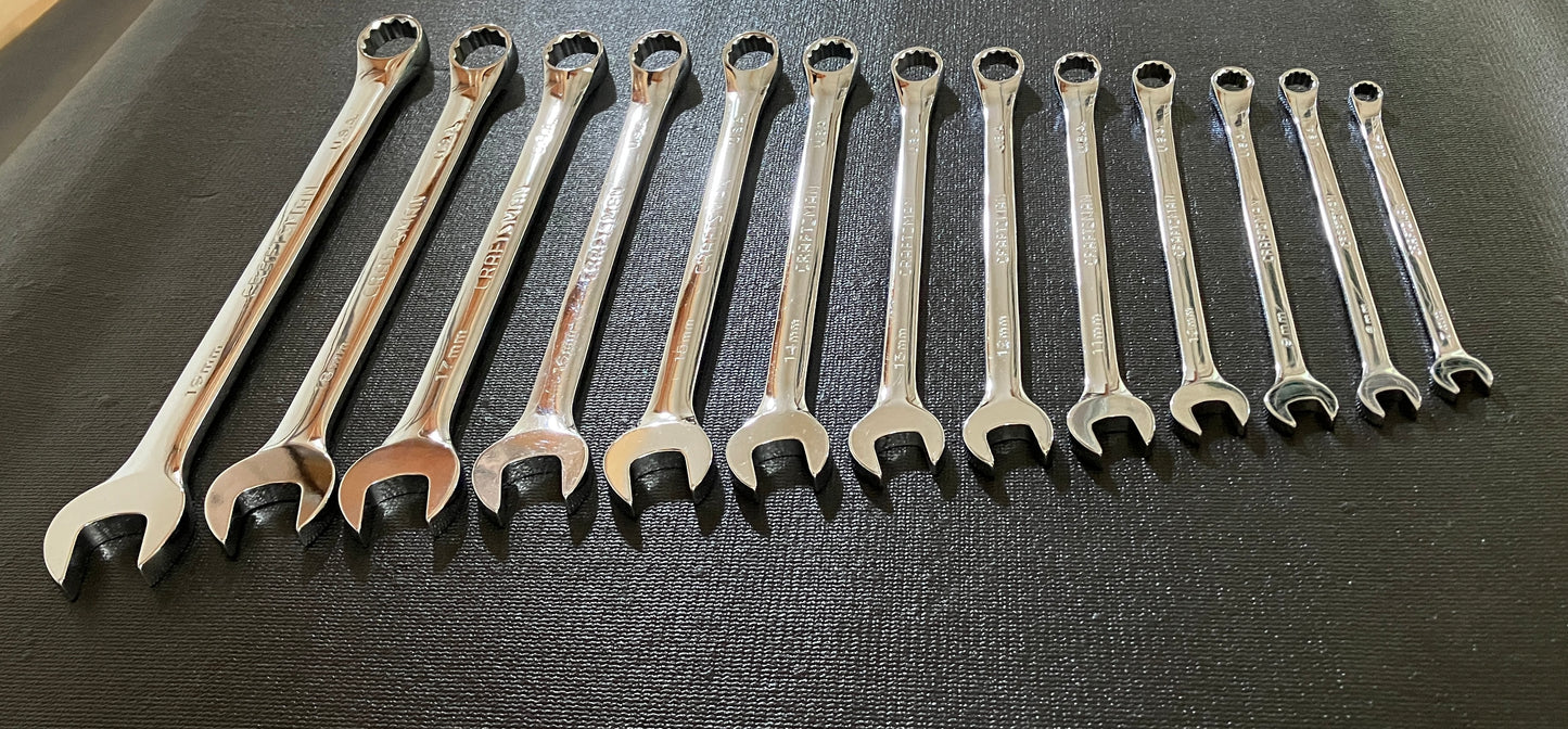 Vintage Craftsman Professional 13pc Long Metric Wrench Set 7-19mm 44896 USA