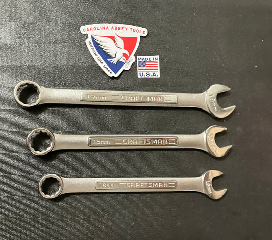 Vintage Craftsman Metric 12pt Combination Wrench Bundle