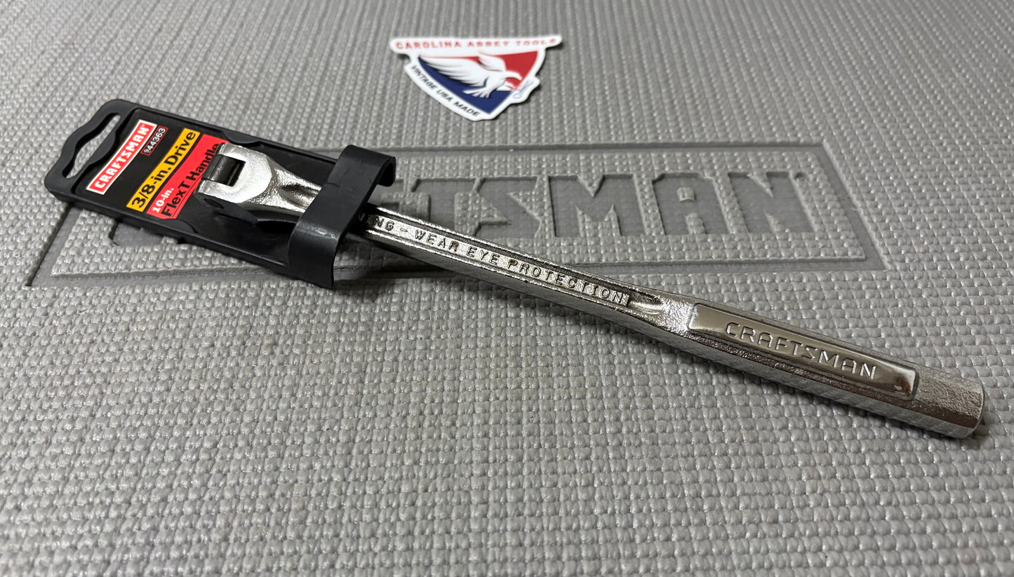 NOS Sears Craftsman USA 3/8” Breaker Bar T Handle Flex Head 44363 New On Tag!