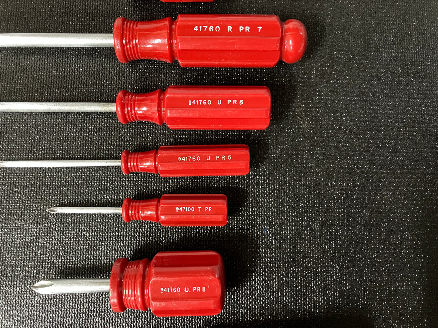 Vintage Craftsman 12pc Solid Red Handle Screwdriver Bundle USA