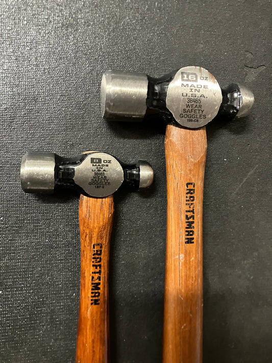 Vintage Craftsman Bundle - 5 Hammers & 10mm Cross Force Wrench