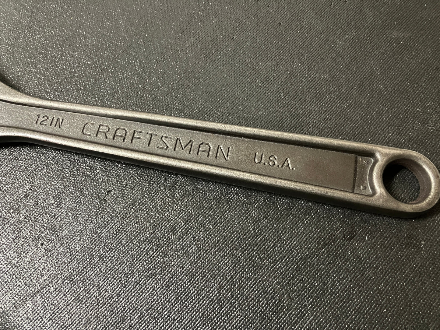 Rare Vintage Craftsman 12” Black Oxide Adjustable Wrench 4454 WF USA