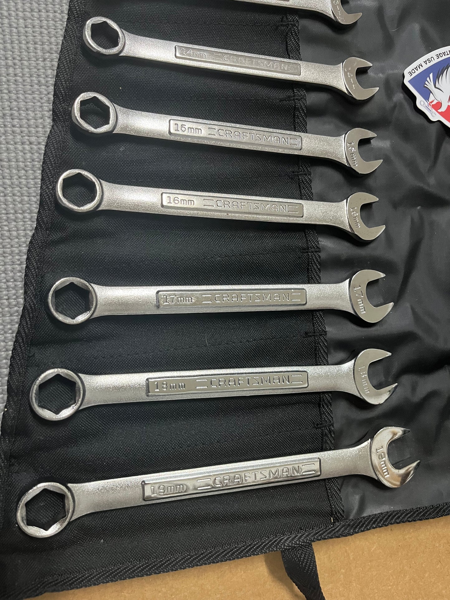 NOS Sears Craftsman Industrial Huge 14pc SAE Combination Wrench Set 32826 USA