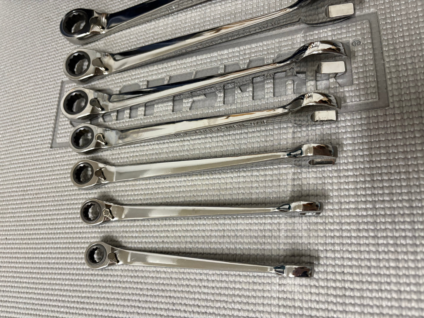 Rare Sears Craftsman USA Reversible Ratcheting Cross Force Wrench Set SAE 44850