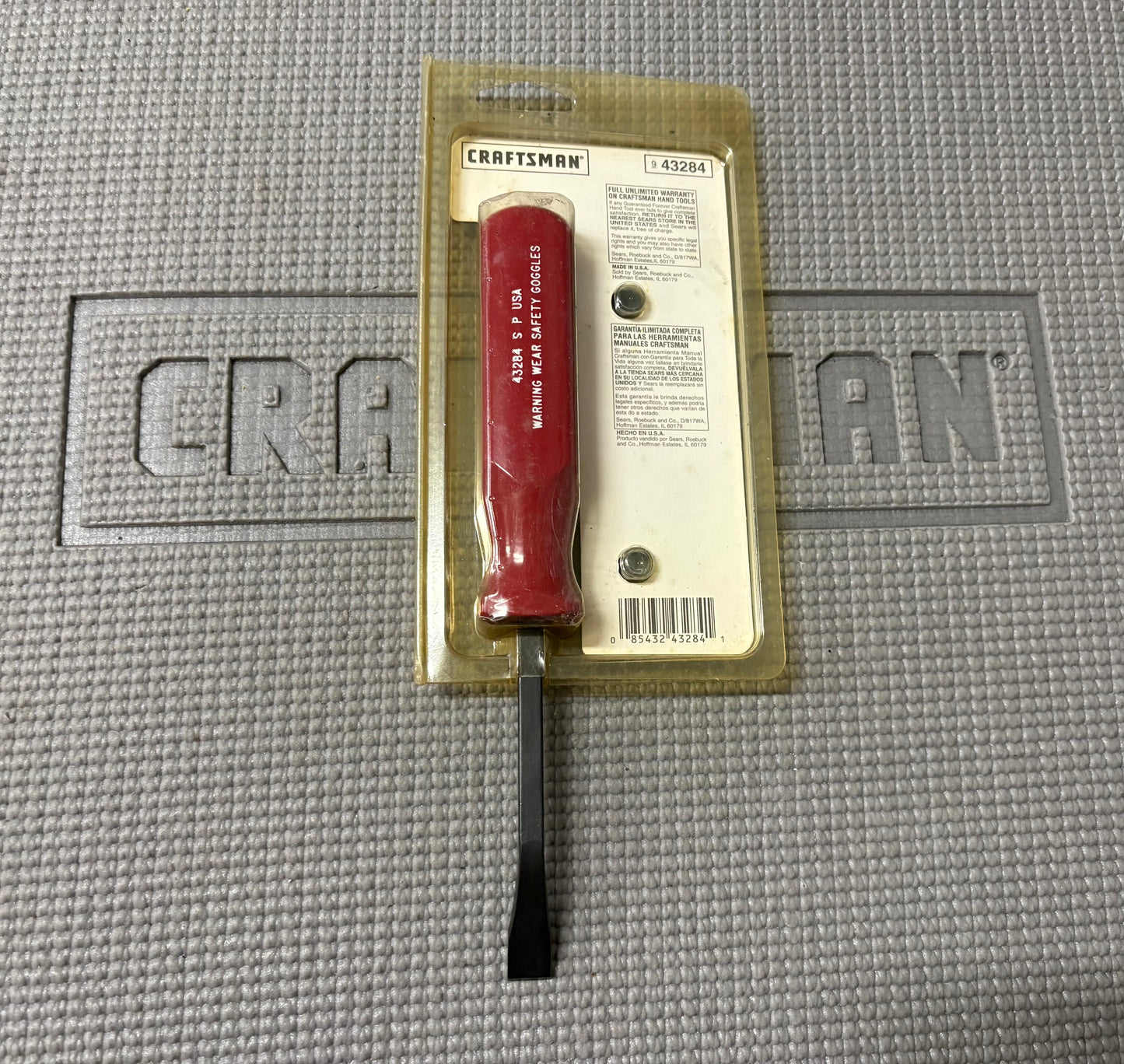 NOS Sears Craftsman USA 8” Curved Pry Bar 43284 Red Handle