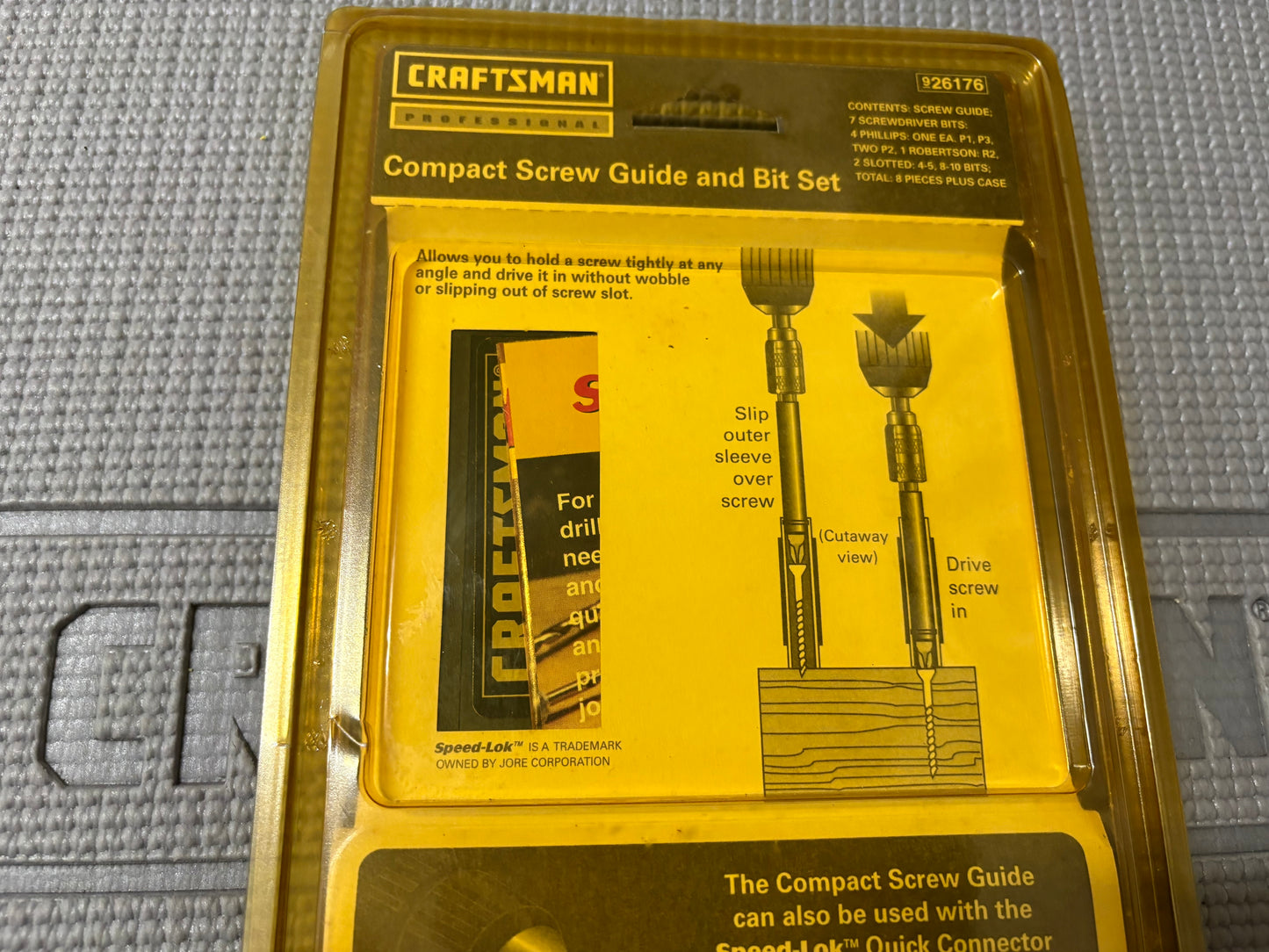 NOS Sears Craftsman Professional USA Compact Screw Guide And Bit Set 26176