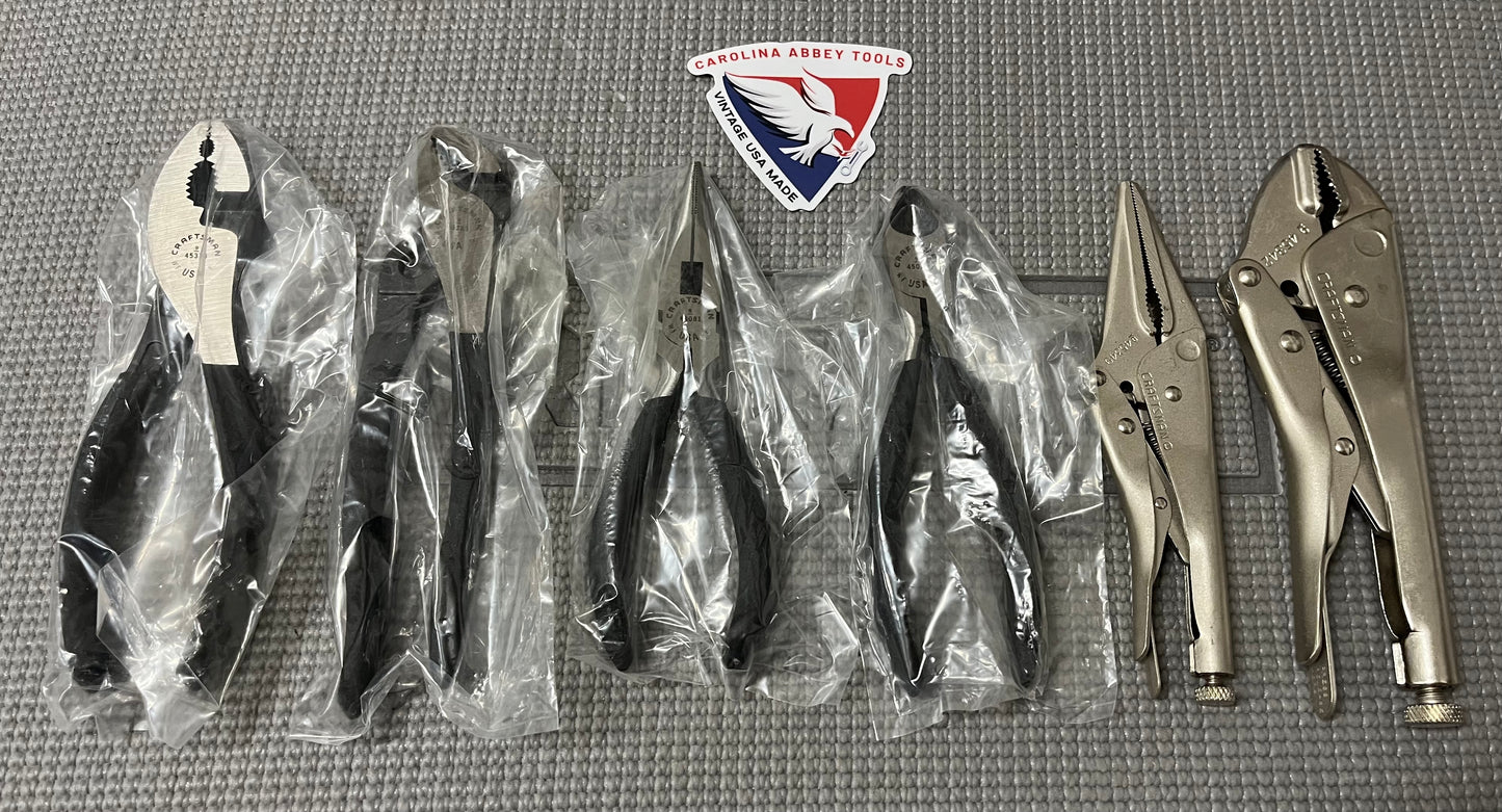 NOS Sears Craftsman 6pc Pliers Set 45291 USA