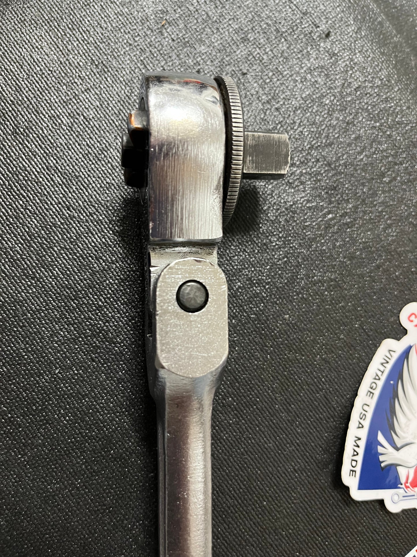 Vintage Sears Craftsman 1/2” Drive RHFT Flex Head Ratchet 44973 USA -V- Series