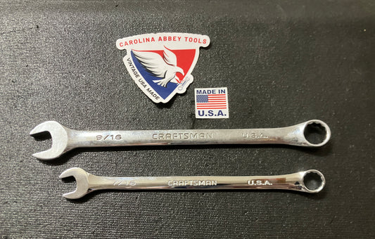 Vintage Craftsman Professional 2pc SAE Wrench Bundle USA