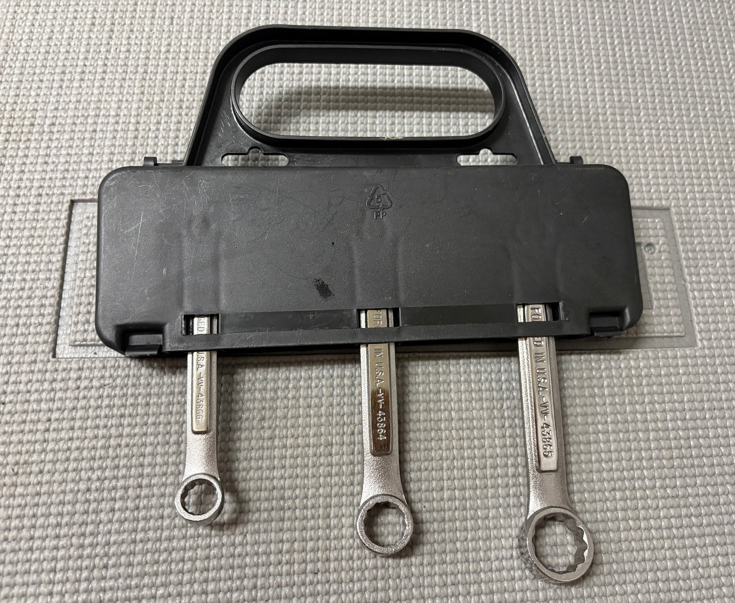 NOS Sears Craftsman USA 3pc Short Box End Wrench Set SAE 44192 VV Series