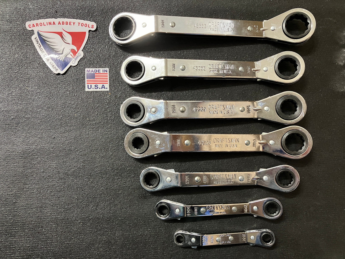 Vintage Craftsman Bundle (Stud Puller, Double Box End Wrenches, Nut Drivers, and Offset Ratcheting Box Ends)