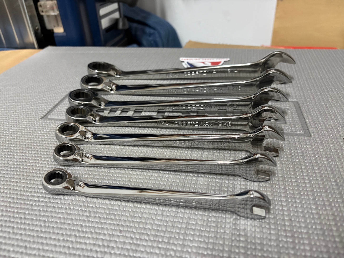 Rare Sears Craftsman USA Reversible Ratcheting Cross Force Wrench Set SAE 44850